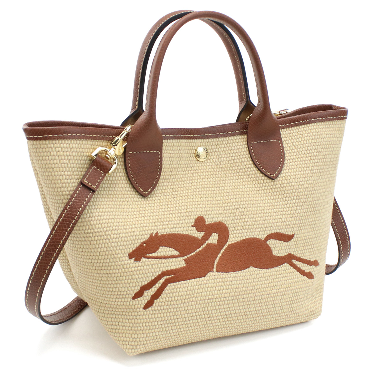 ロンシャン LONGCHAMP  トートバッグ PANIER ル パニエ プリアージュ ストロー10144　HZB　035ベージュ系 ブラウン系 bag-01 kago-01