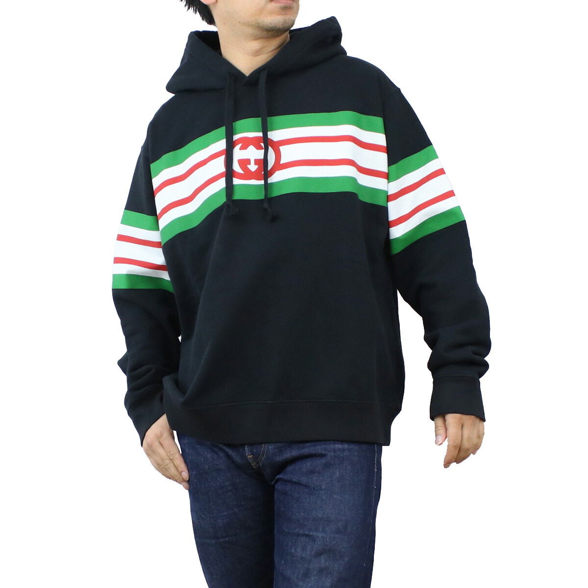 グッチ GUCCI  メンズ パーカー ブランド フーディー646953　XJDAH　1082ブラック　apparel-01