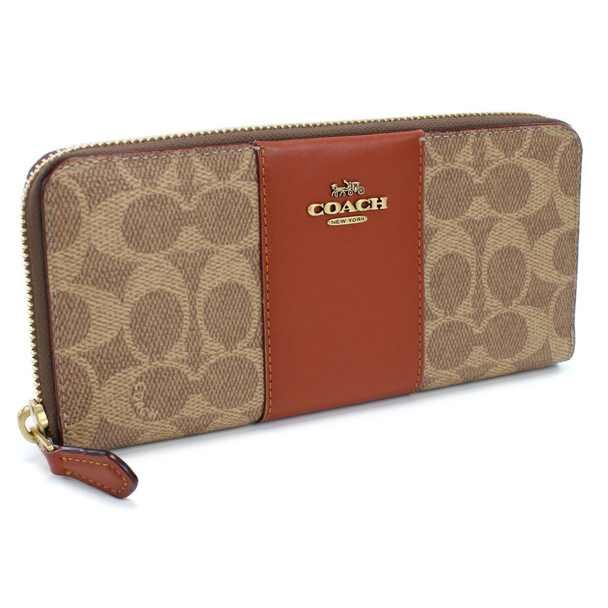 コーチ COACH  長財布ラウンドファスナー73739　B4NQ4ブラウン系