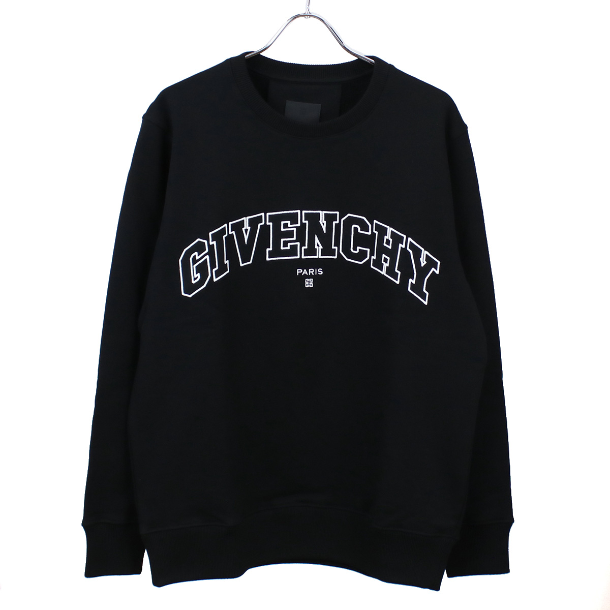 ジバンシー GIVENCHY  メンズ－スウェット トップス ブランドBMJ0H6　3Y78　001　刺繍入りフェルパ ブラック apparel-01