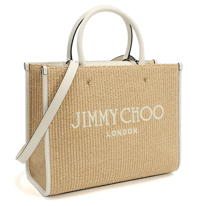 ジミーチュウ JIMMY CHOO  カゴバッグ ブランドAVENUE M TOTE U　JYC 241　NATURAL-LATTE-LIGHTベージュ系 bag-01