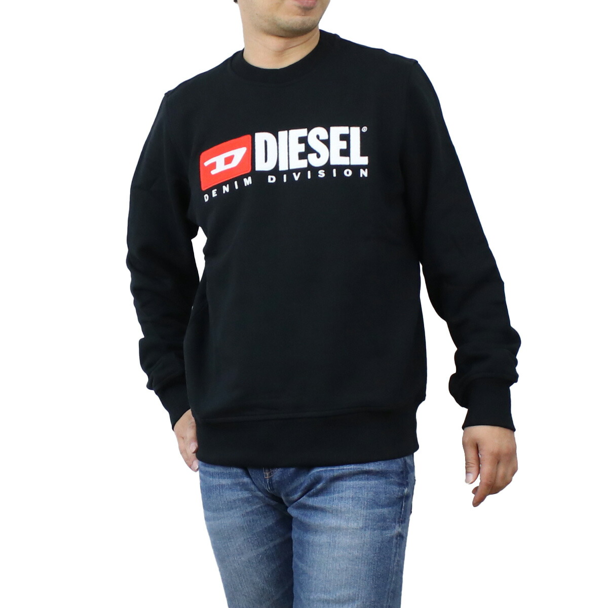 ディーゼル DIESEL  メンズ－スウェット　ブランド ロゴA03758　0BAWT　9XXブラック　apparel-01