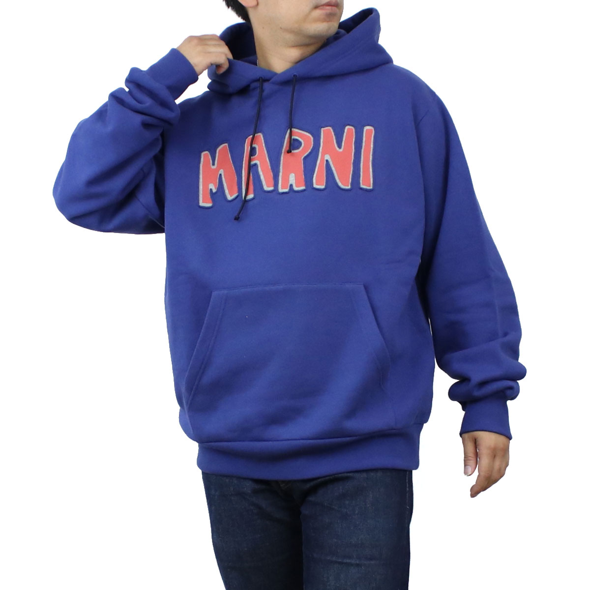 マルニ MARNI  メンズ－パーカー フーディー ブランド おしゃれFUMU0073P5　USCU55　CLB60ブルー系 apparel-01