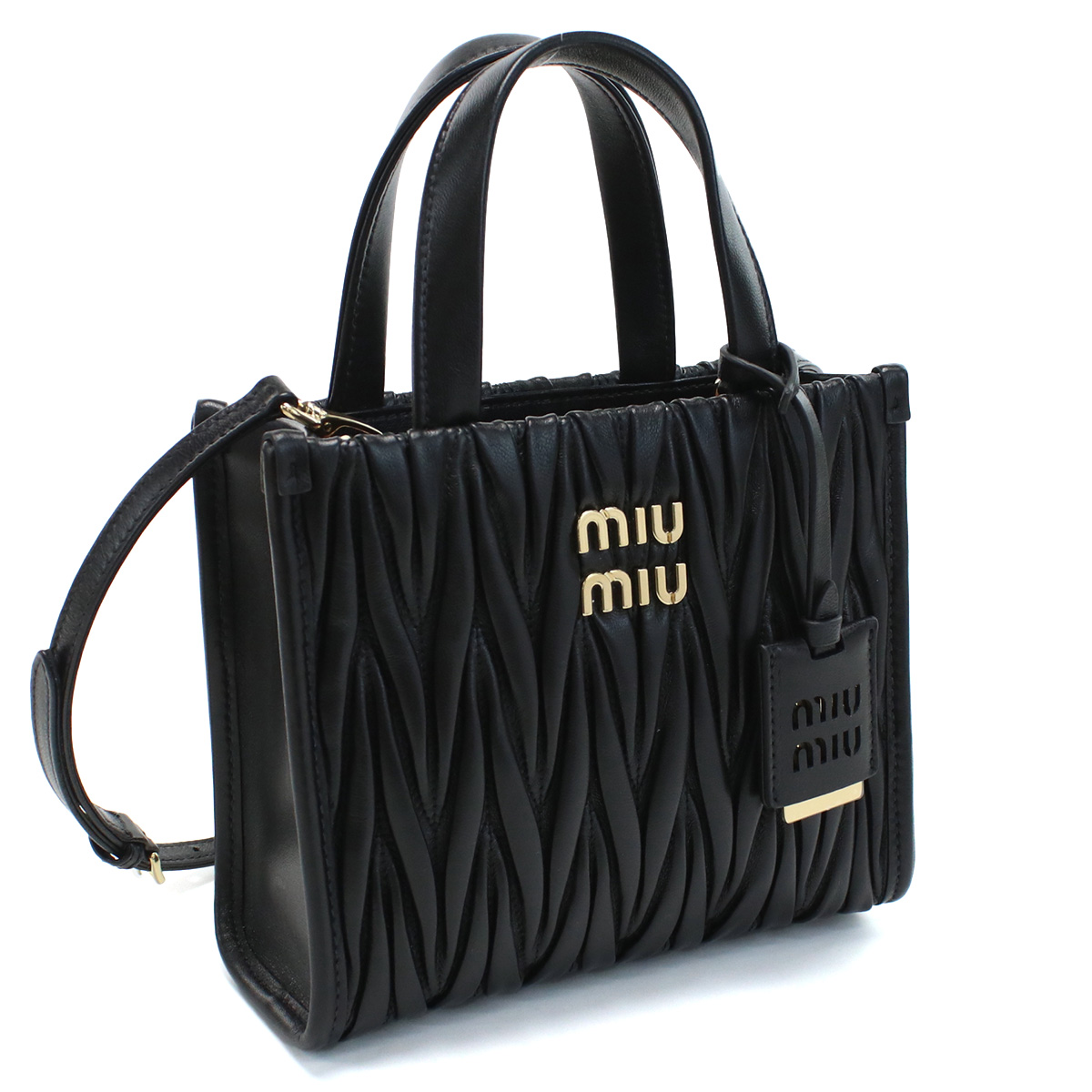 ミュウミュウ MIUMIU  ハンドバッグ ブランド マテラッセ5BA277　N88 V OOO　F0002NERO ブラック bag-01