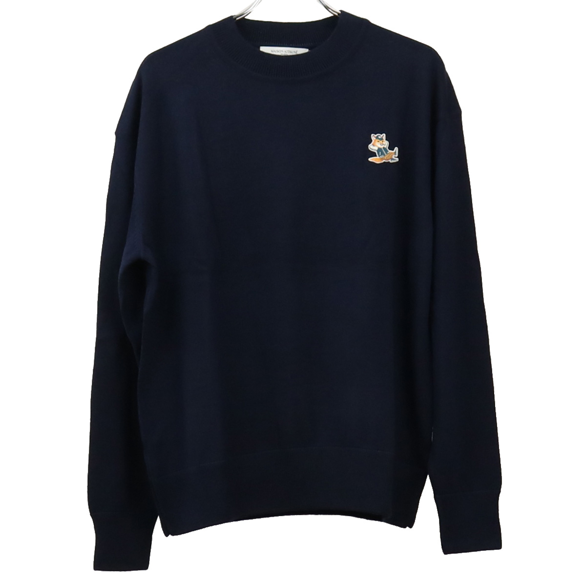 メゾンキツネ MAISON KITSUNE  メンズ－セーター，ニット　ブランドKM00503　KT1036　P480NAVY ネイビー系　apparel-01