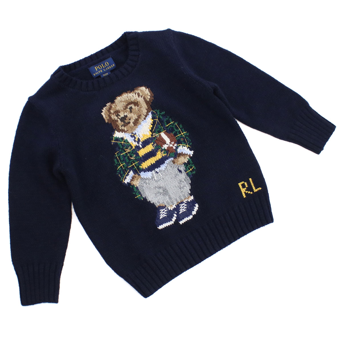 ラルフローレン RALPH LAUREN  ベビー－セーター，ニット ポロベア 2～7才相当321877760001NAVY ネイビー系 kb-01