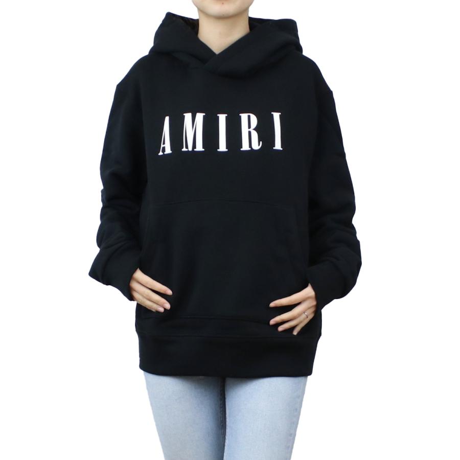 アミリ AMIRI  レディース－パーカー ブランド ロゴ フーディーPS22WJH002　001BLACK ブラック apparel-01