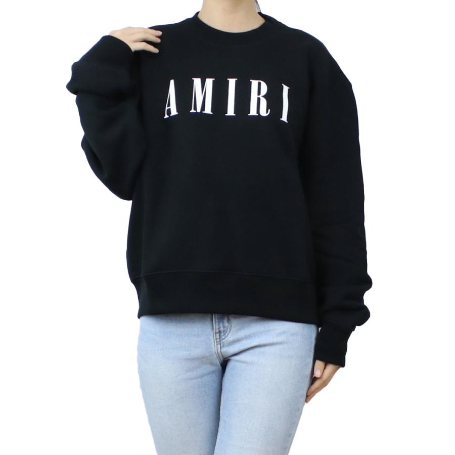 アミリ AMIRI  レディース－スウェット ブランド　ロゴPS22WJC003　001BLACK ブラック apparel-01