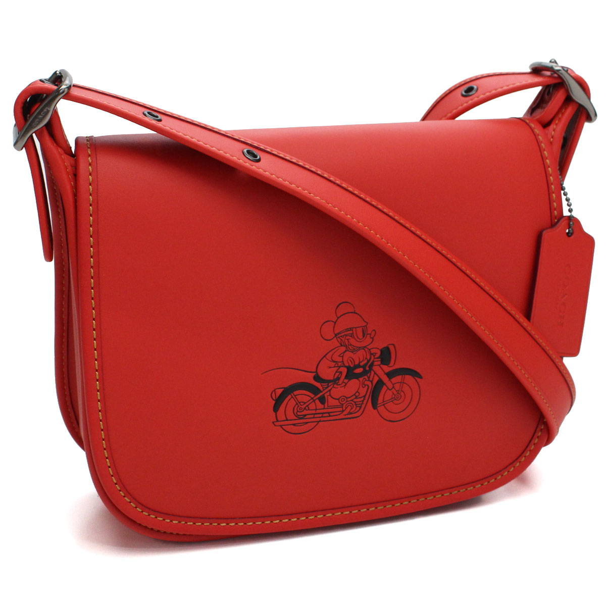 La Charm いえエコ Com コーチ Coach Coach X Disney ディズニーコラボ 斜め掛け ショルダーバッグ ショルダーポーチ F Qbbrd レッド系 レディース