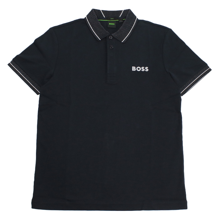 ヒューゴ・ボス HUGO BOSS  メンズ　ロゴ ポロシャツ ゴルフ50512892　10259002　402ネイビー系 golf-01