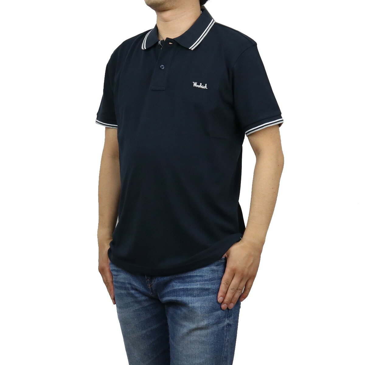 ウールリッチ WOOLRICH  メンズ－ポロシャツWOPO0029MR　UT2144　3989ネイビー系 polo-01 apparel-01